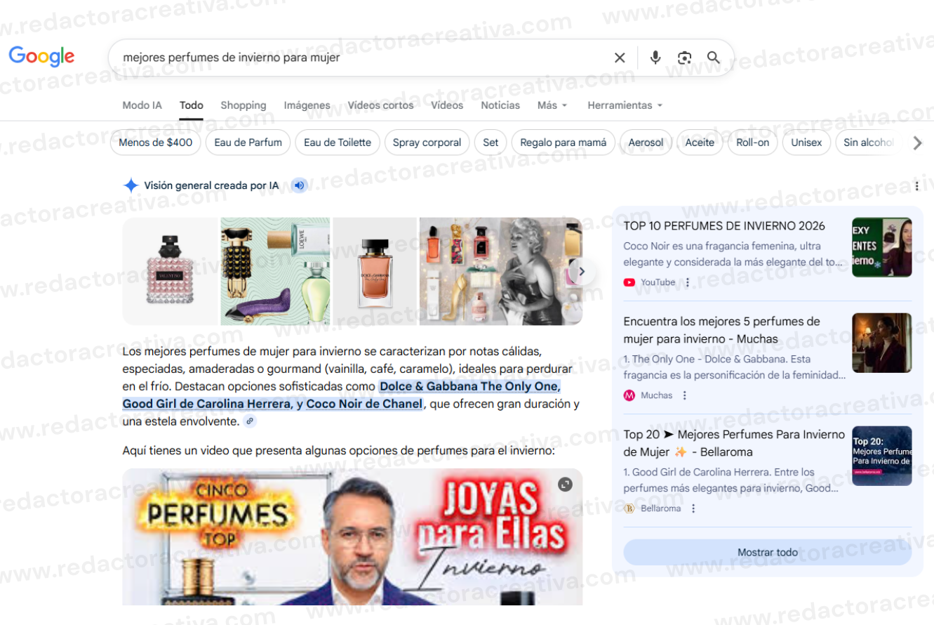 Mejores perfumes de invierno para mujeres