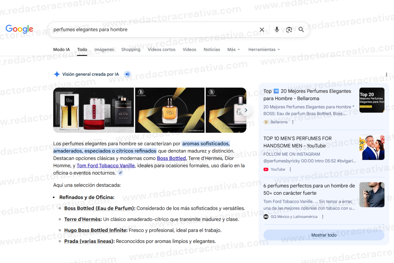 Perfumes elegantes para hombres
