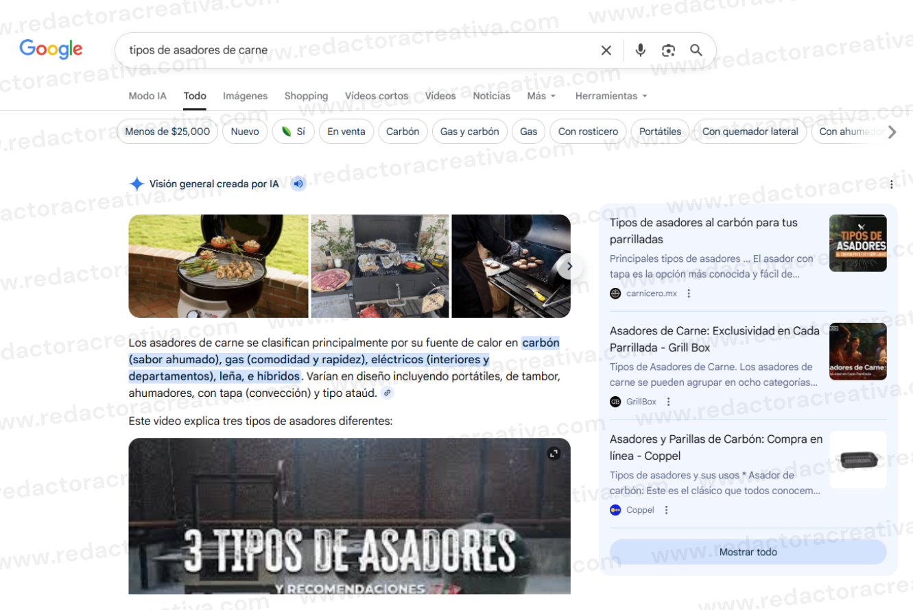 Tipos de asadores de carne