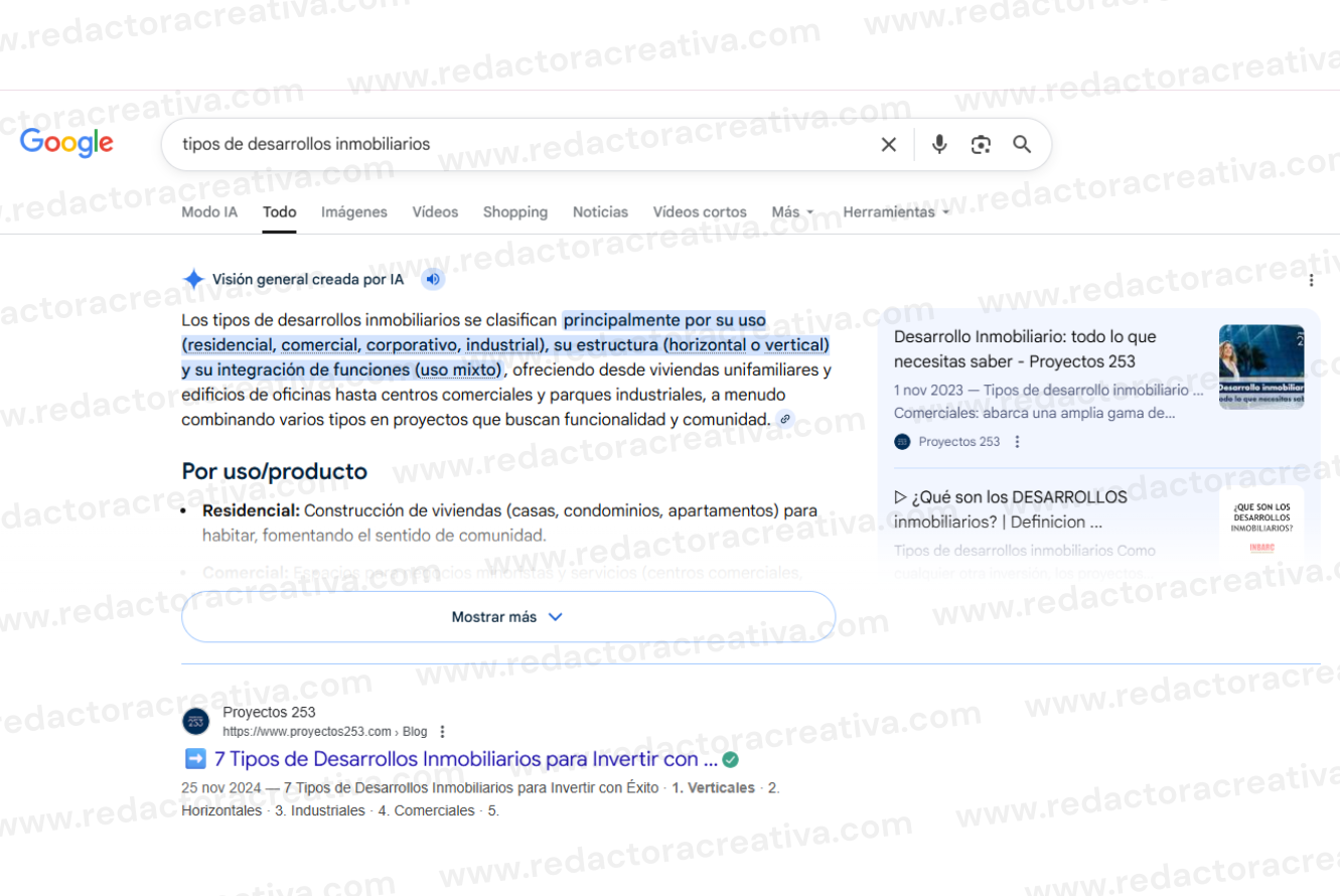 Tipos de desarrollos inmobiliarios